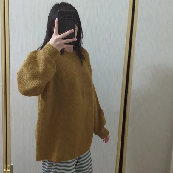 BNWT Everlane SuperFuzz Alpaca Oversized Crew - Picture 8 of 9